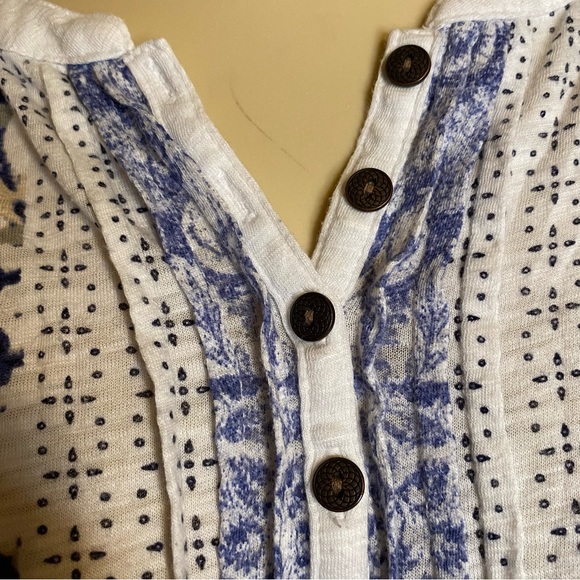 Lucky Brand Size Small Womens 3/4 Length Sleeve Floral Blouse - Picture 8 of 9